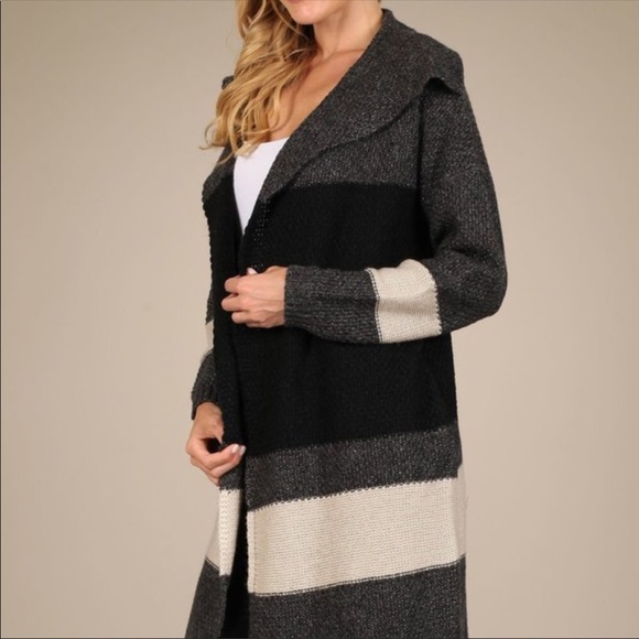 beautiful striped soft cardigan sweater - Picture 3 of 6